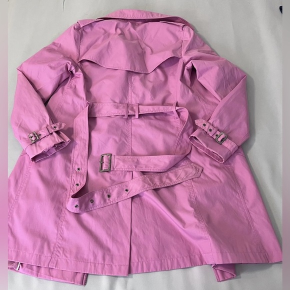 Mackintosh New England Belted Trench Coat Size 8 Hot‎ Pink - Picture 10 of 11
